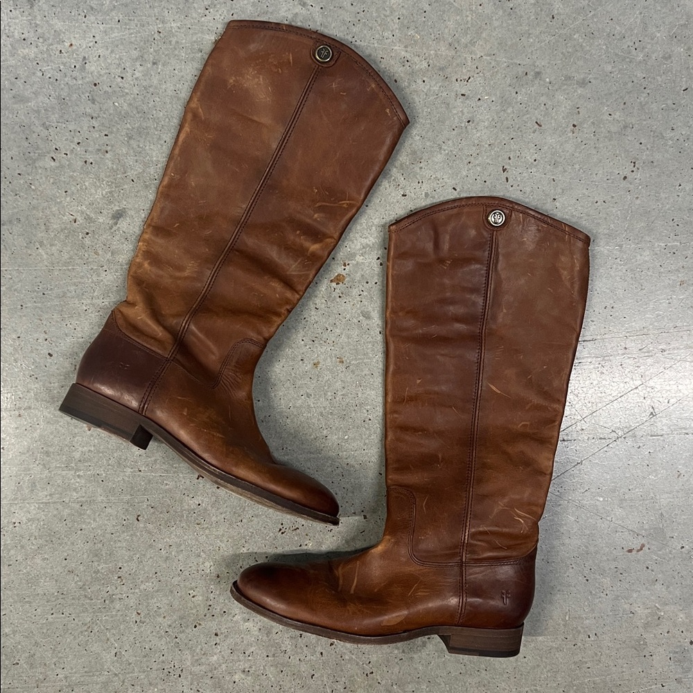 Frye Melissa Cognac Boots Size 8